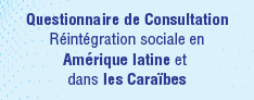 questionnaire de consultation sur la rinsertion sociale en Amrique latine et dans les Carabes
