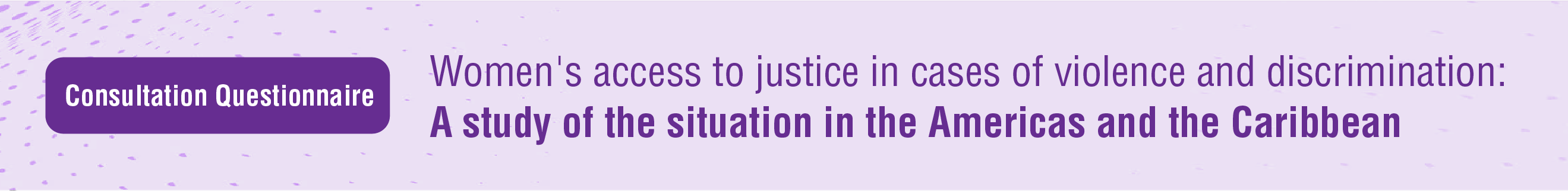 Women's access to justice in cases of violence and discrimination: a study of the situation in the Americas and the Caribbean