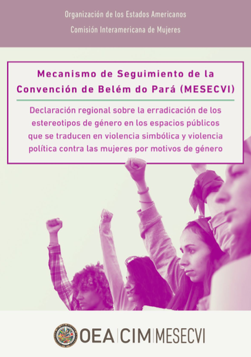 Portada de la Declaracion Regional sobre estereotipos de genero y violencia simbolica