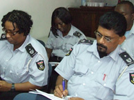 The Rapporteur on the Rights of Persons Deprived of Liberty of the IACHR, Rodrigo Escobar Gil, inspects the cells in the Santa Boma Jail, during the visit to Suriname in May 2011